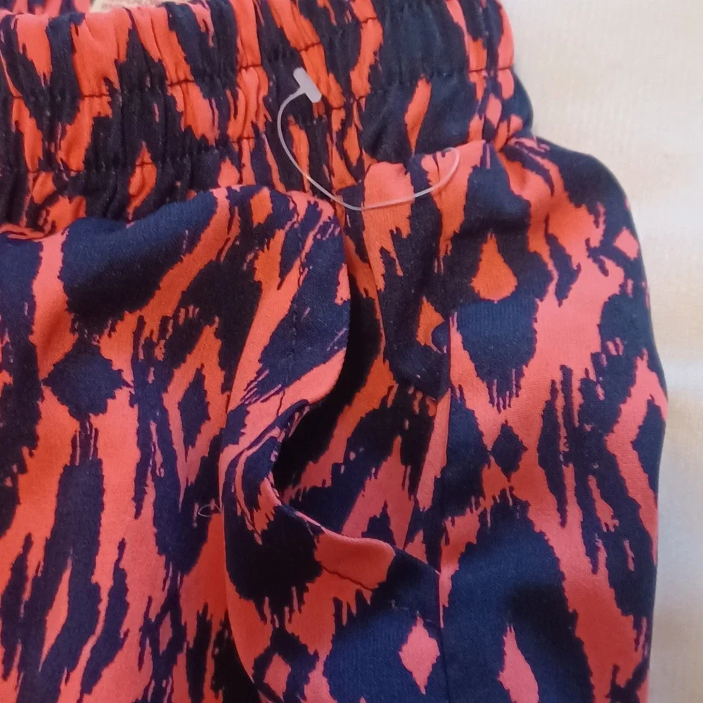 Faded Glory Girls Size 6-6X Coral Black Ikat Print Pull-On Shorts NWOT Tribal